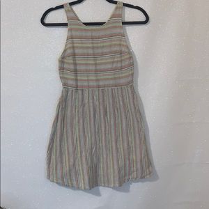 Cream and Colored Stripes Roxy Summer Dress